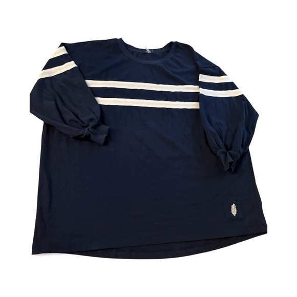 Fp Movement by Free People Post Up Layer Sweater navy combo Top Size Medium - Picture 6 of 11